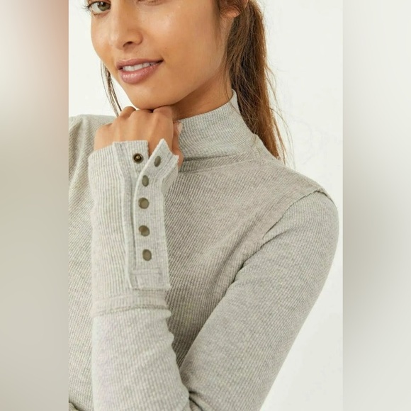 Free People Tops - Free People Jojo Thermal Snap Long Sleeve